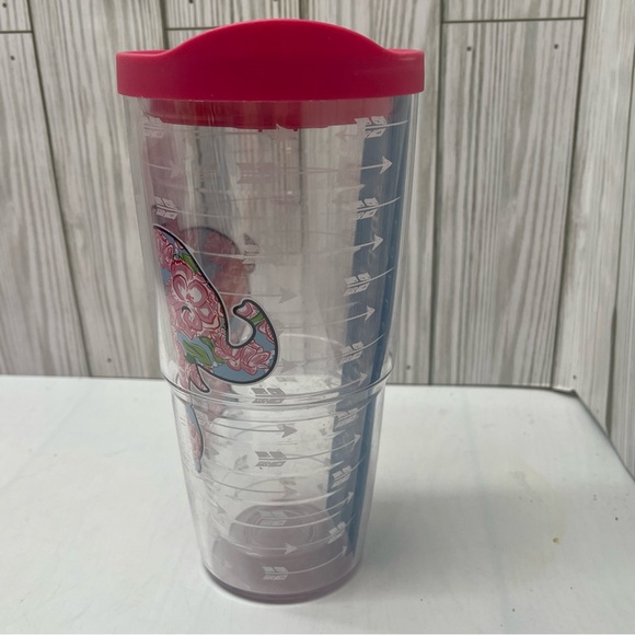 Tervis Tumbler Travel Cup 24 oz Simply Southern Elephant Floral With Pink Lid - Picture 2 of 16